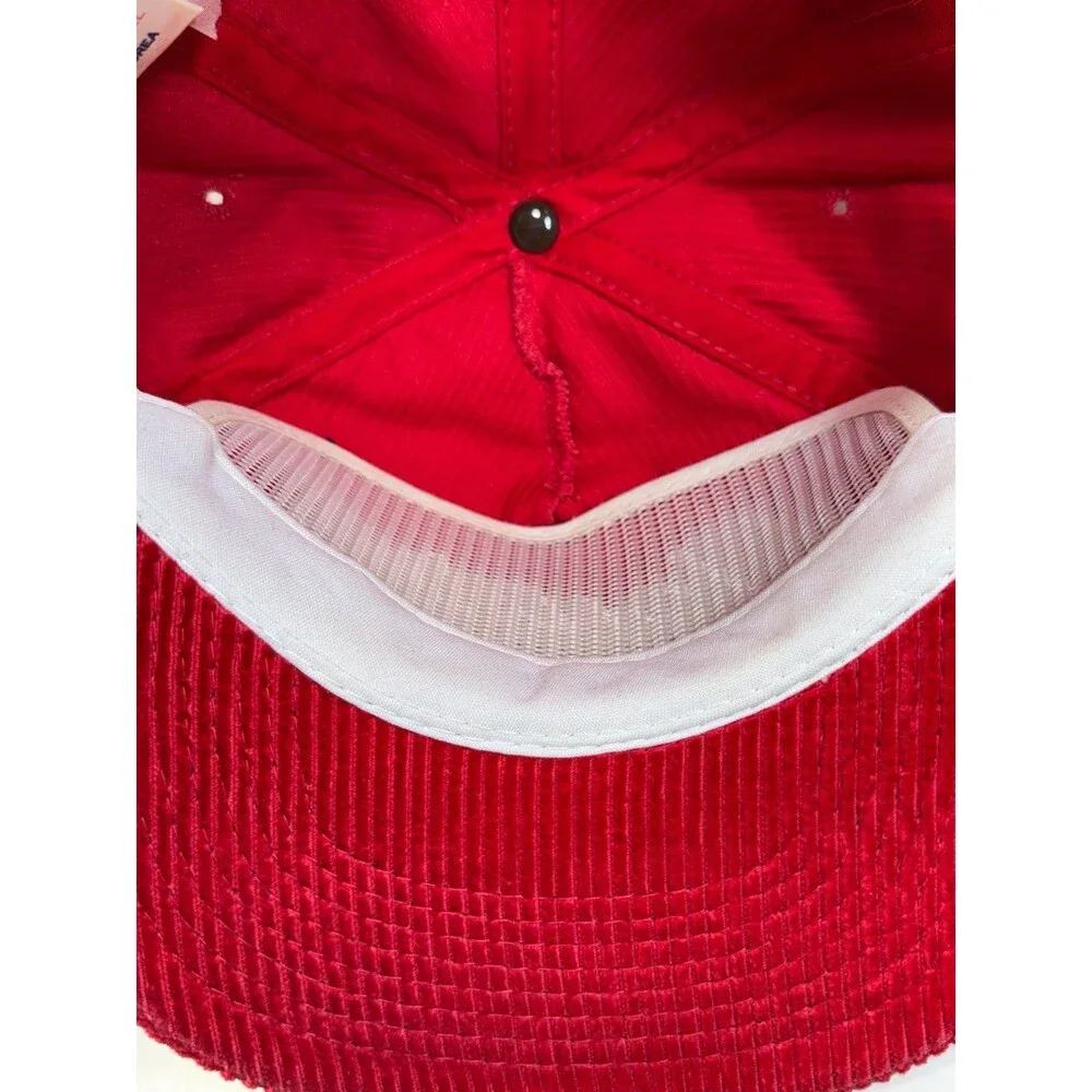 Vintage 90s Sports Specialties Houston Cougars Corduroy‎ SnapBack Hat Script Cap